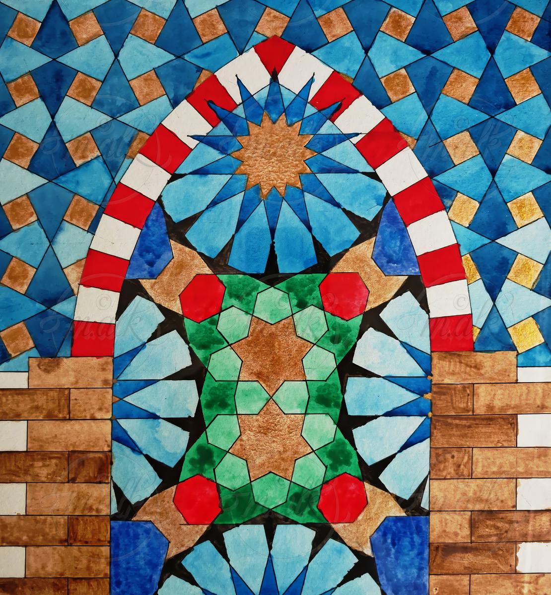« Symétrie dodécagonale / Inspiration : mosaïque de pierre de la maison Gayer-Anderson, Le Caire »